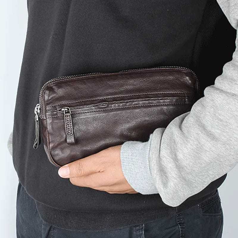 Dompet Panjang Pria Tas Clutch Kulit Asli Garut
