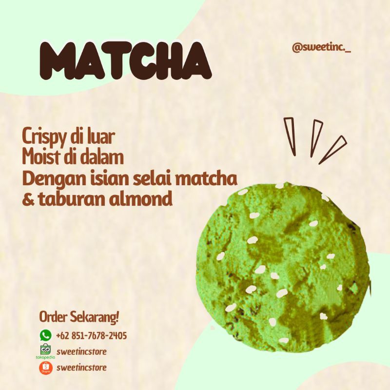 

Cookies Sweetinc varian Matcha