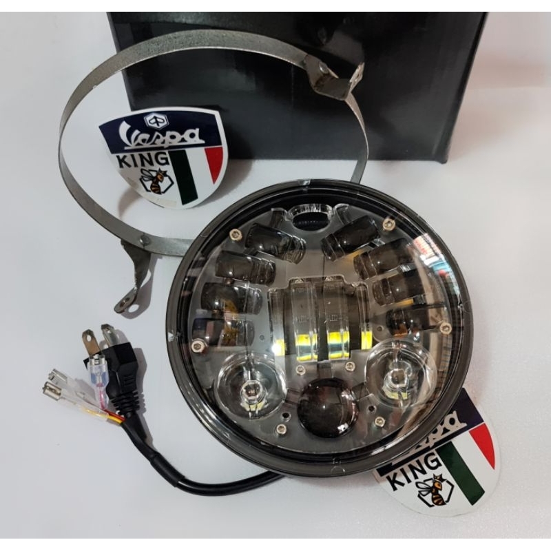 lampu depan daymaker vespa newpx set breket daymaker new px