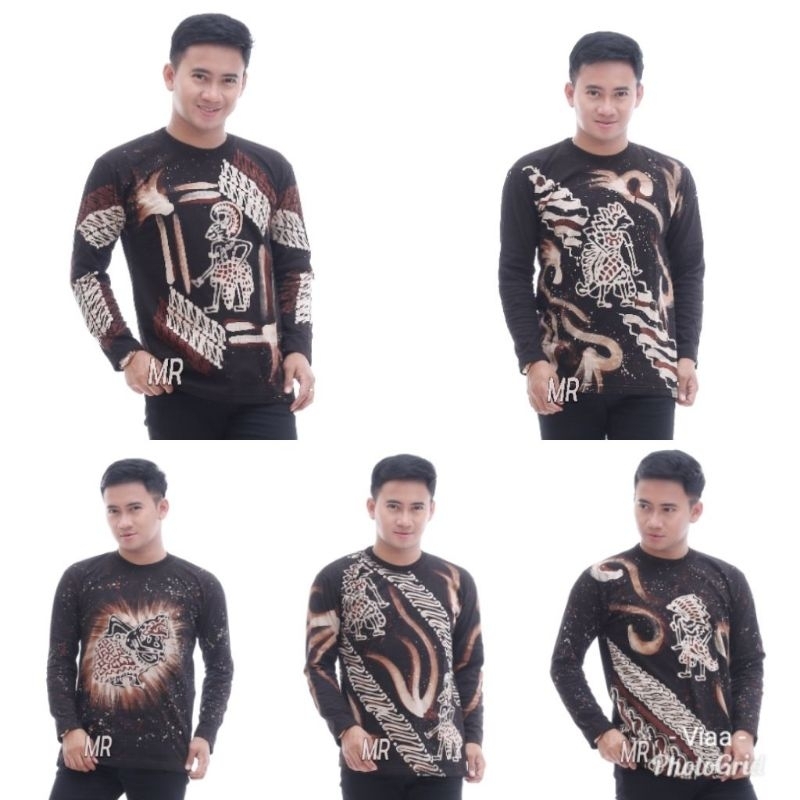 Kaos Batik Cap Lengan Panjang - Naira Batik