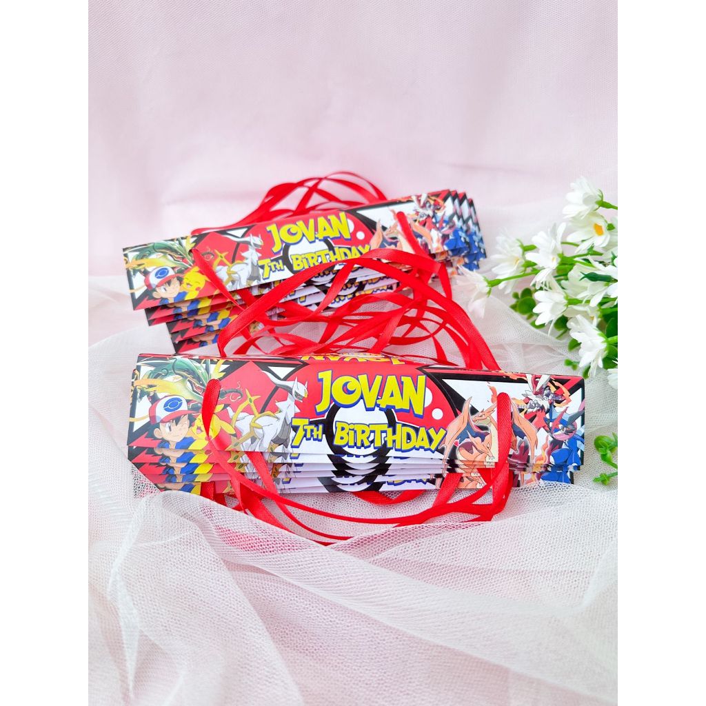 

Pokemon CS - Label Kantong Snack Goodie Bag Birthday / Kantong Souvenir Hampers Ulang Tahun