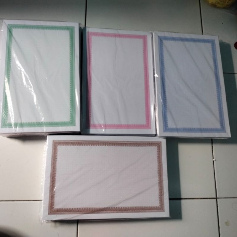 

blangko sertifikat atau piagam 1pak 100lbr