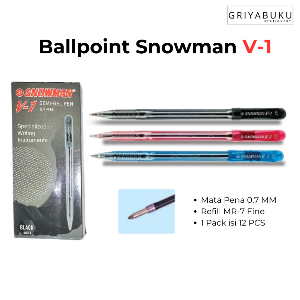 

Bolpoint SNOWMAN V1/Pulpen PEN SNOWMAN V1 V 1 V-1