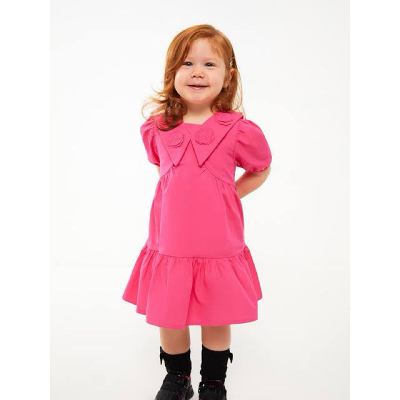 LC WAIKIKI FUSCHIA COLLAR DRESS