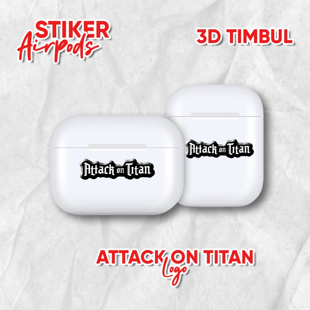 

Stiker Airpods Emblem 3D Timbul Attack On Titan / Stiker Anime Resin