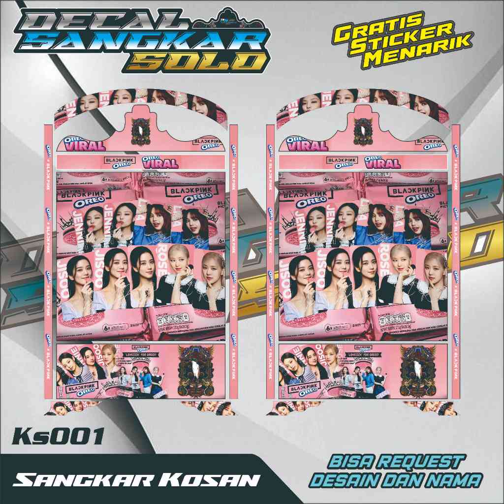 DECAL SANGKAR BURUNG KOSAN BLACKPINK