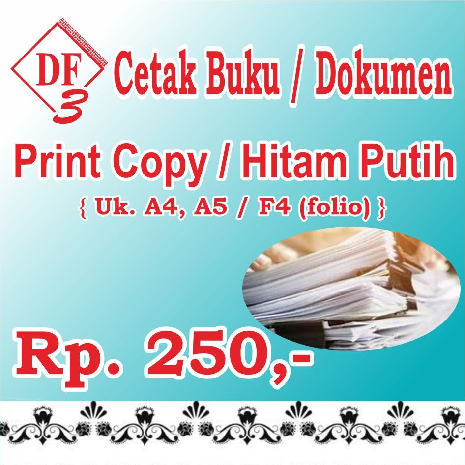 

Cetak Buku / Dokumen Print Copy (Hitam Putih)