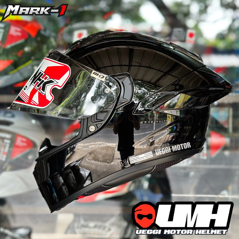 Helm Nhk Mark 1 Elite Hitam Glosy Semua Warna full Face