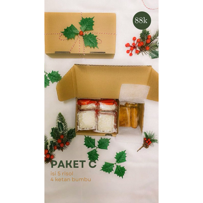 

hampers natal ketan bumbu dan risol