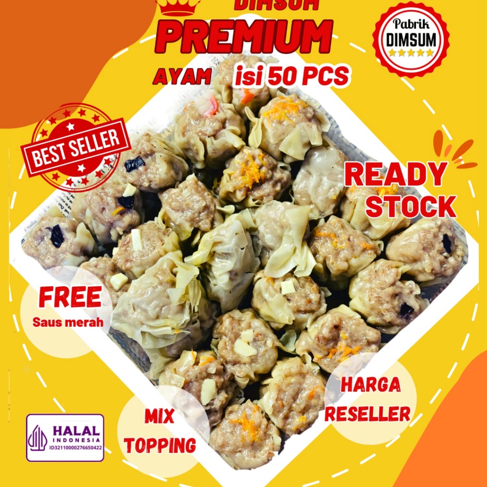 

Baru Dimsum Halal isi 50 pcs Sudah Termasuk Saos PREMIUM
