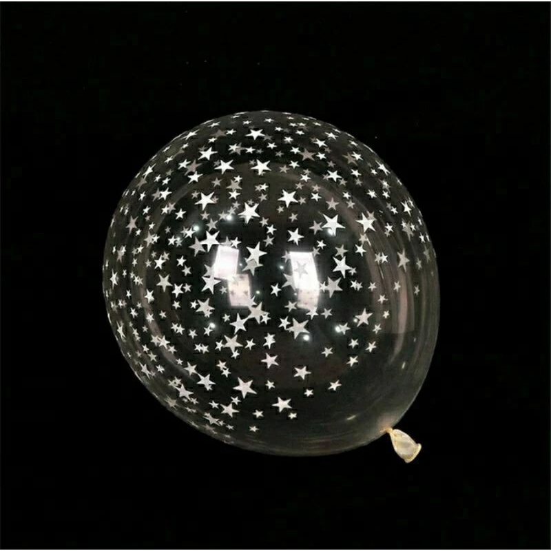 Balon lateks transparan bintang | balon transparan motif bintang | balon latex transparan gambar bin