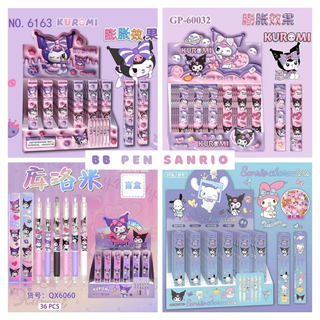 

Pen Blind Box Sanrio Kuromi Cinnamoroll My Melody Twinstar Pochacco Pooh Lotso Mixue NEW