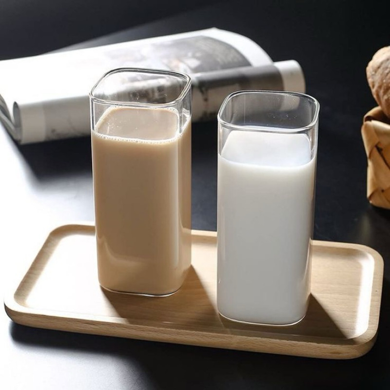 Gelas Caroon  Borosilicate Square Glass  Gelas Kotak Unik  Gelas Cafe