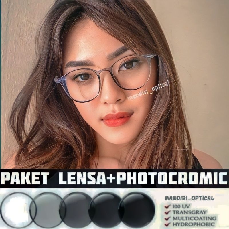 COD kacamata wanita (paket frame+lensa) | kacamata minus | GRATIS lensa photocromic | Kacamata antir