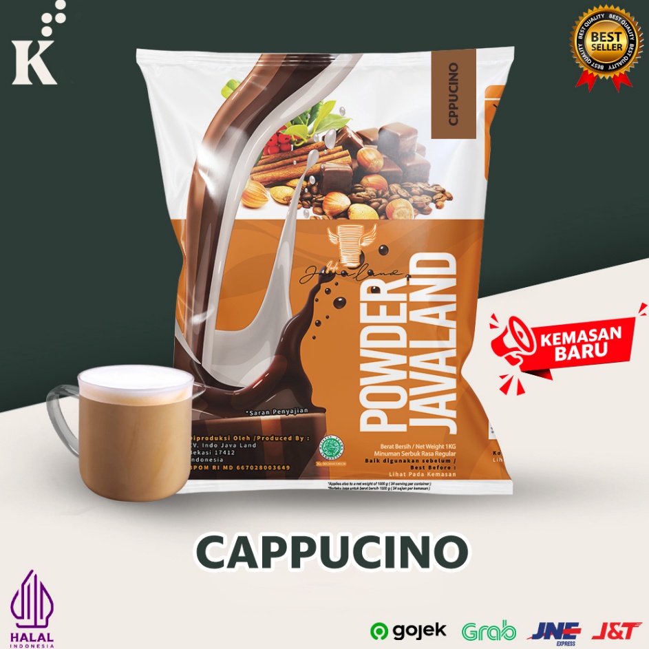 

Readystock Bubuk Minuman Bubble Powder Drink Cappuccino ORIGINAL Javaland 1kg