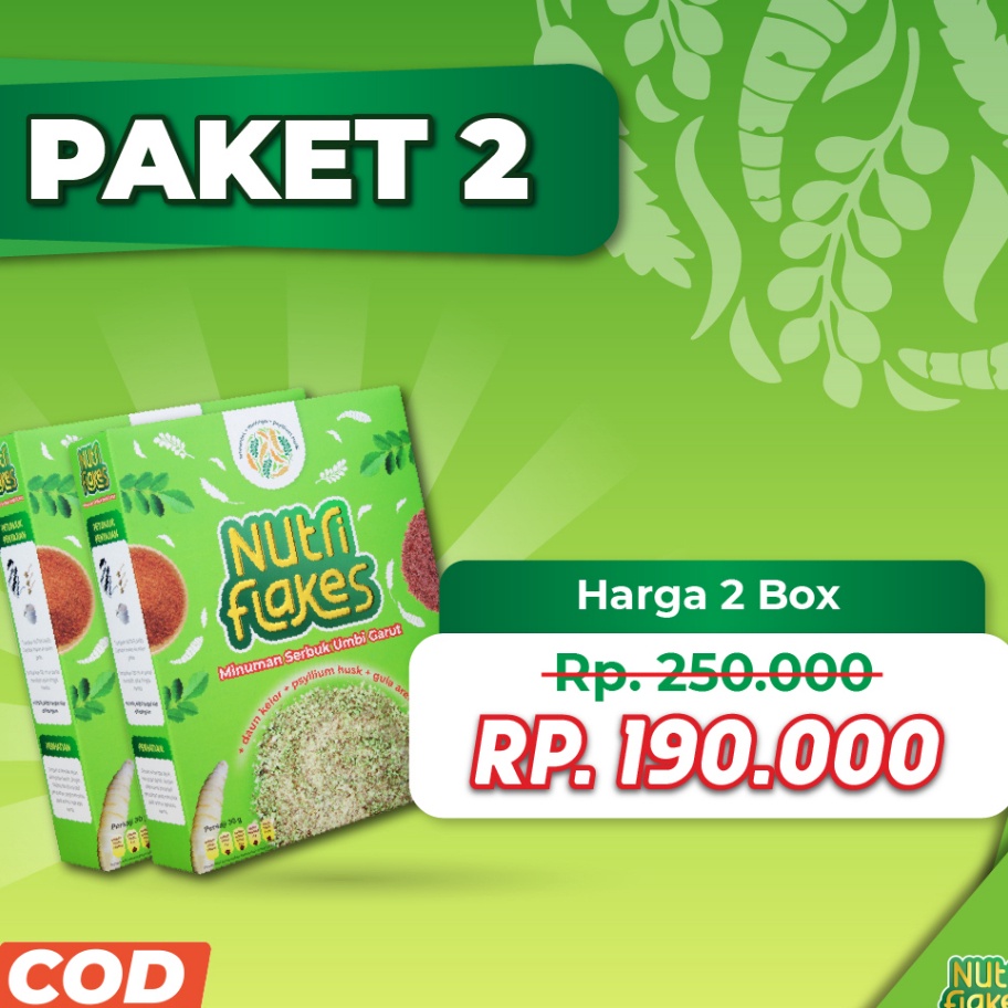 

Promo Nutriflakes - Sereal Umbi Garut Asam Lambung 2 Box