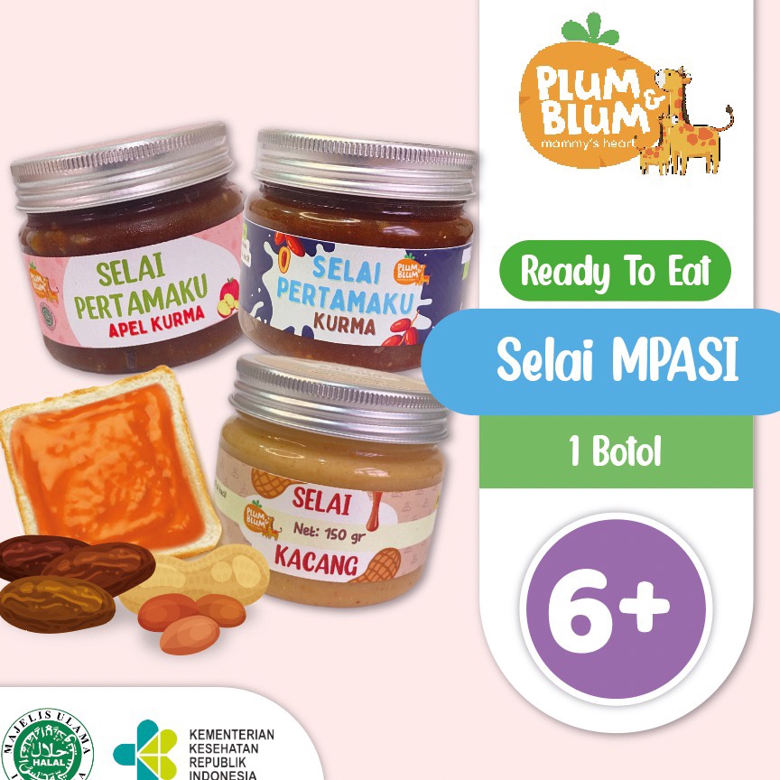 

Jual Plum & Blum Selai Mpasi Selai Kurma Selai Kacang Pemanis Alami - 150gr
