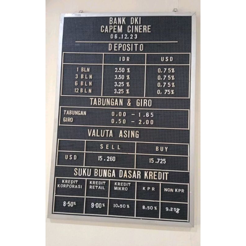 

Papan Moviboard bunga tab deposito 60x90cm