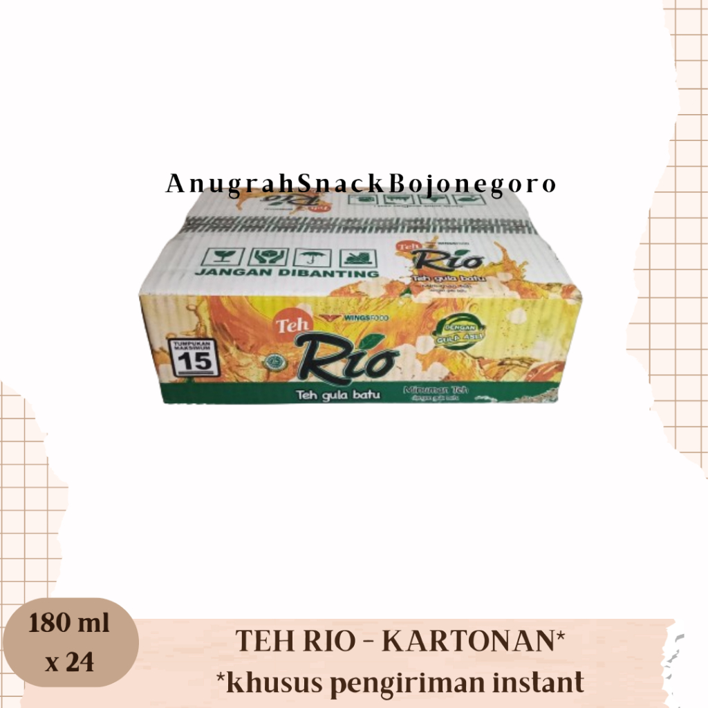 

Teh Rio Rasa Gula Batu 180ml x 24