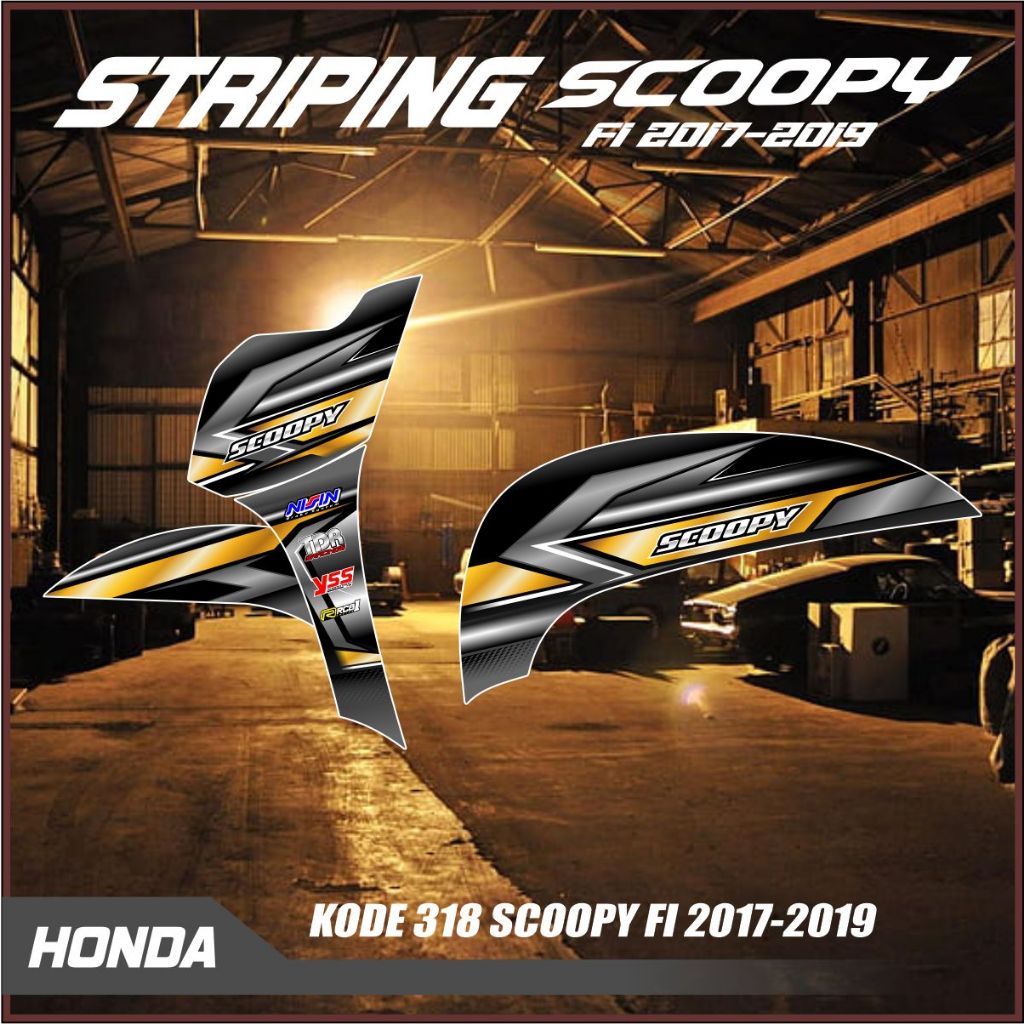 Decal Stiker Scoopy Fullbody, Hologram (Desain bisa Request)