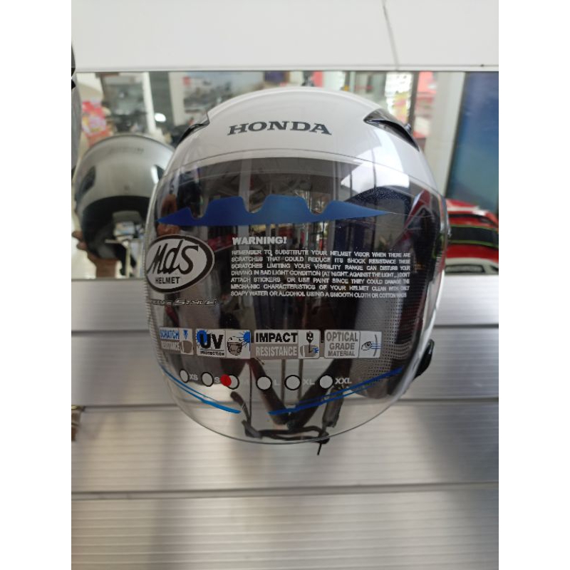 HELM HONDA LUXURY WARNA SILVER DAN PUTIH 87100HFLS