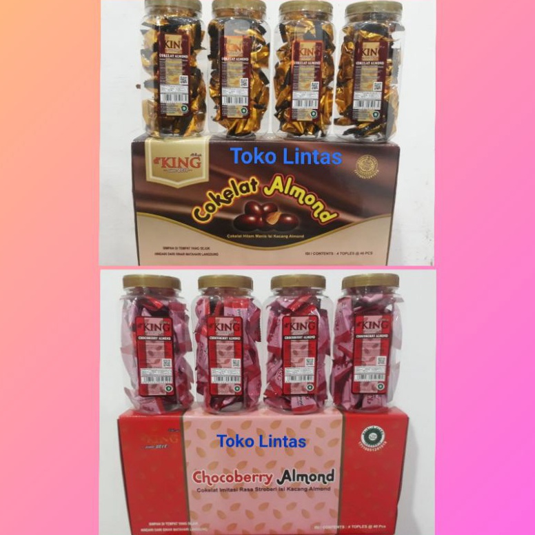 

R33ady St0ck Cokelat Kacang Almond Bonibol D'King Per Dus isi 4 Toples Langsung proses