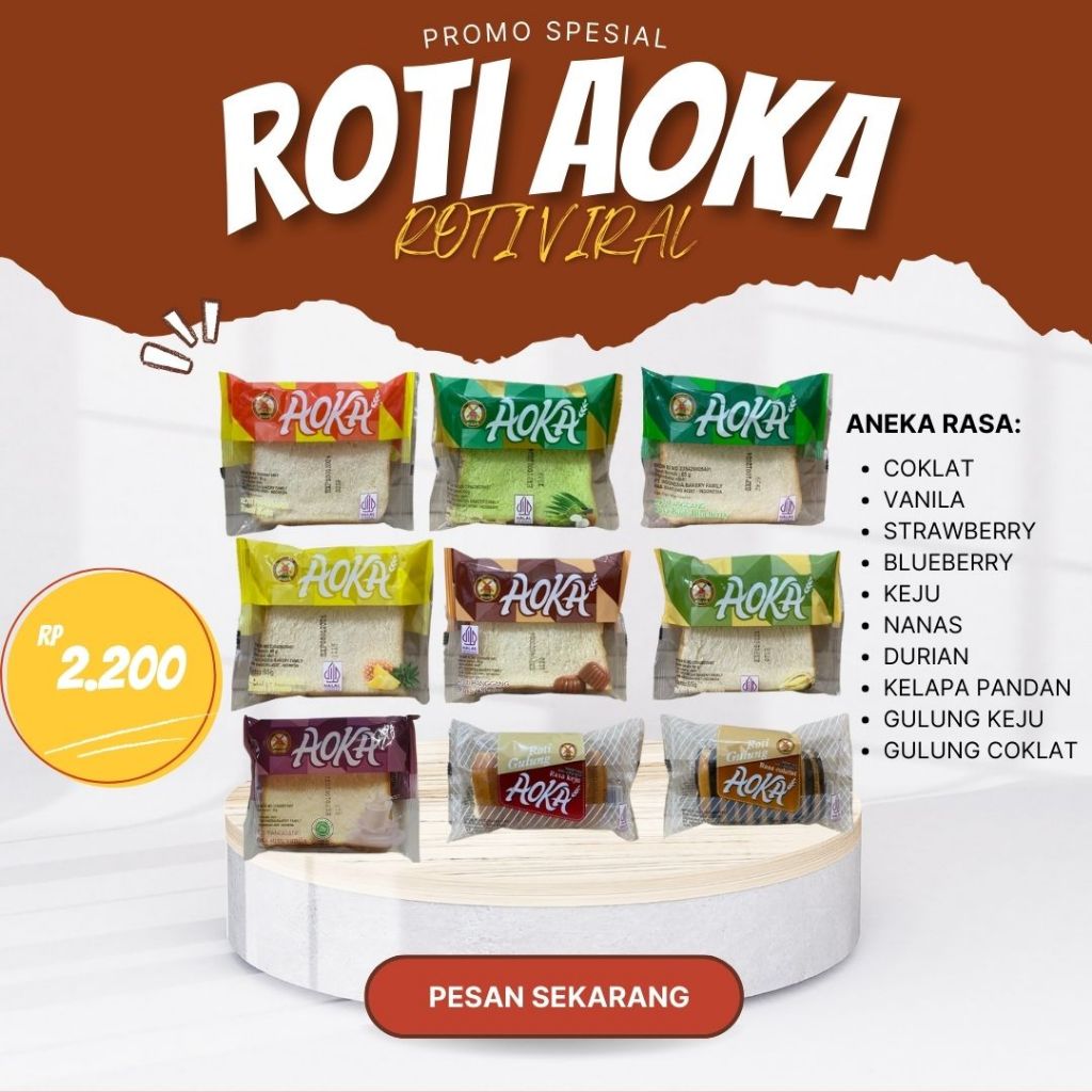 

ROTI AOKA PANGGANG DAN GULUNG VIRAL TERMURAH