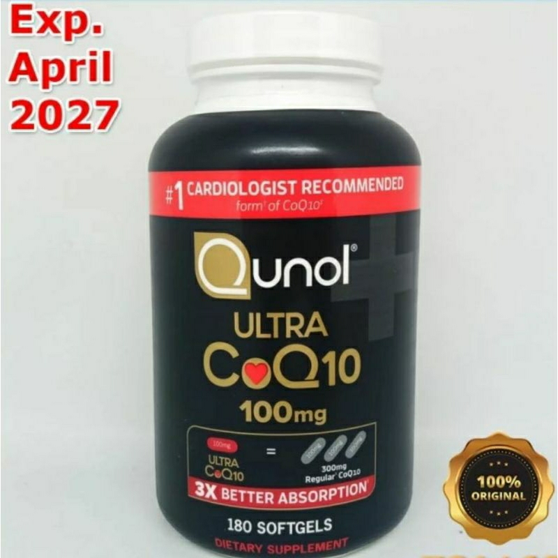 Qunol ultra coq10 co q10 coq 10 100mg 100 mg 180
