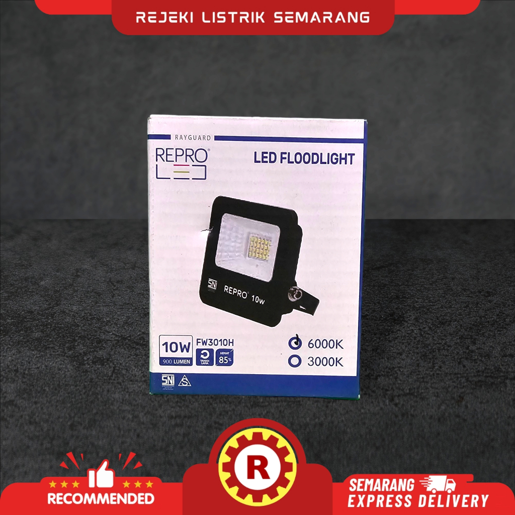 LAMPU SOROT LED, FLOODLIGHT LED REPRO, LAMPU SOROT OUTDOOR 10W,  WARNA PUTIH & KUNING