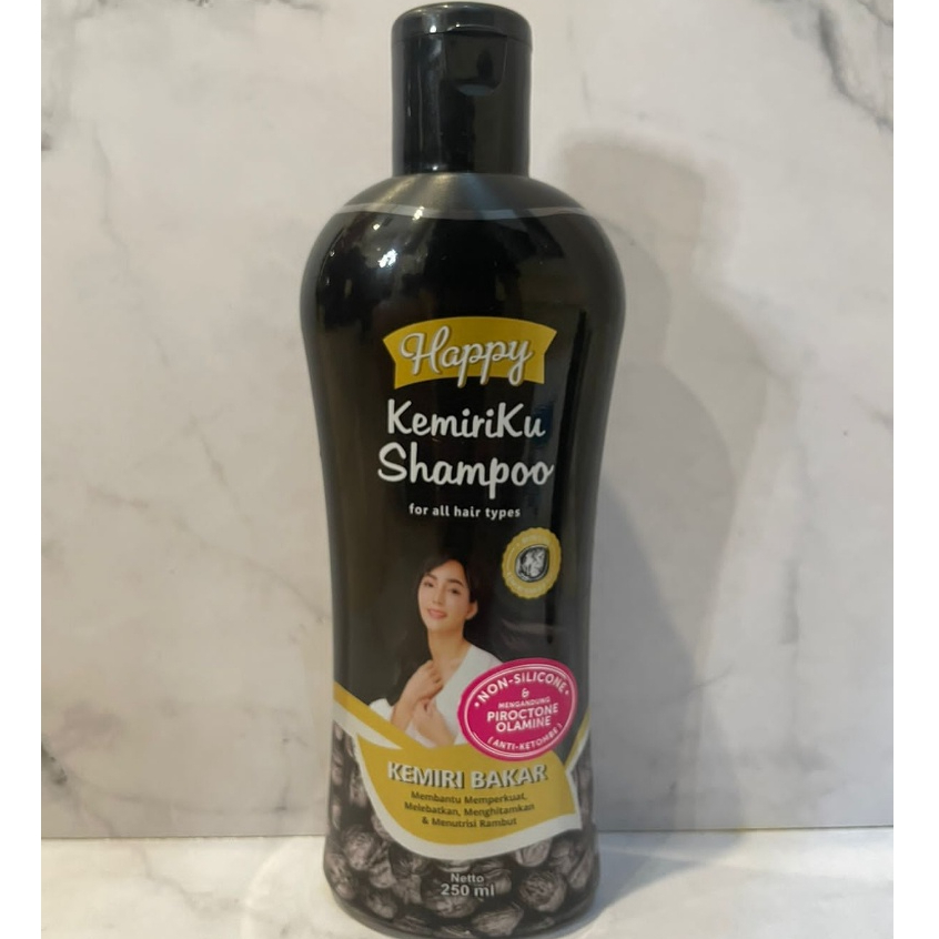 [ KEMIRIKU SHAMPO KEMIRI BAKAR 250ML ] Happy Kemiriku Shampoo kemiri bakar