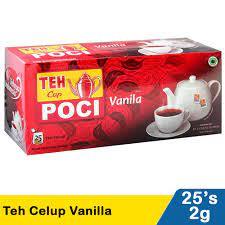 

TEH HITAM CELUP CAP POCI BOX VANILA ISI 25 TEH POCI VANILA