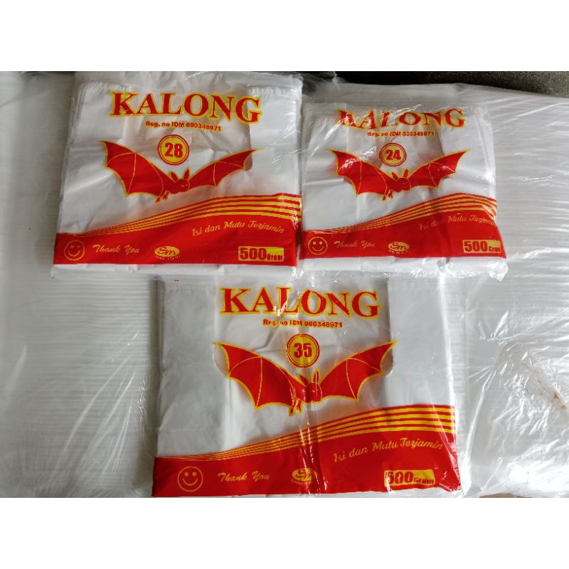 KANTONG PLASTIK KRESEK HDPE TEBAL PUTIH SUSU KALONG 500GR UK  15 19 24 28 35 40