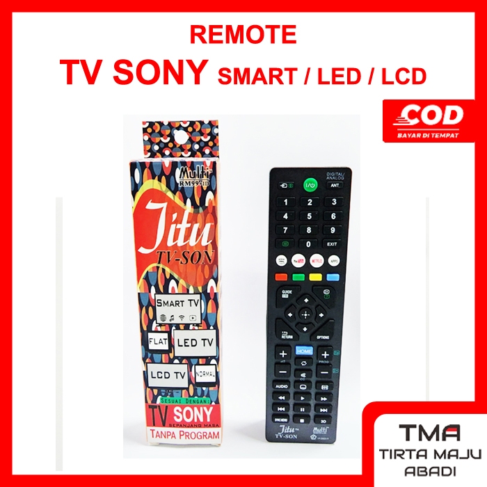 Remote Remot TV Sony Smart / Led / Lcd / Tabung / smart / android Jitu Son