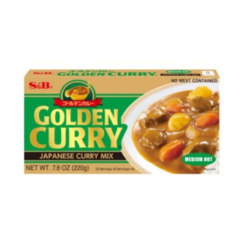 

HALAL Golden Curry Mix 220 gr variasi Medium Hot S&B
