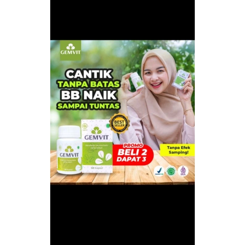Gemvit Suplemen Penggemuk Penambah Berat Badan Menambah Nafsu Makan Anak Dan Dewasa