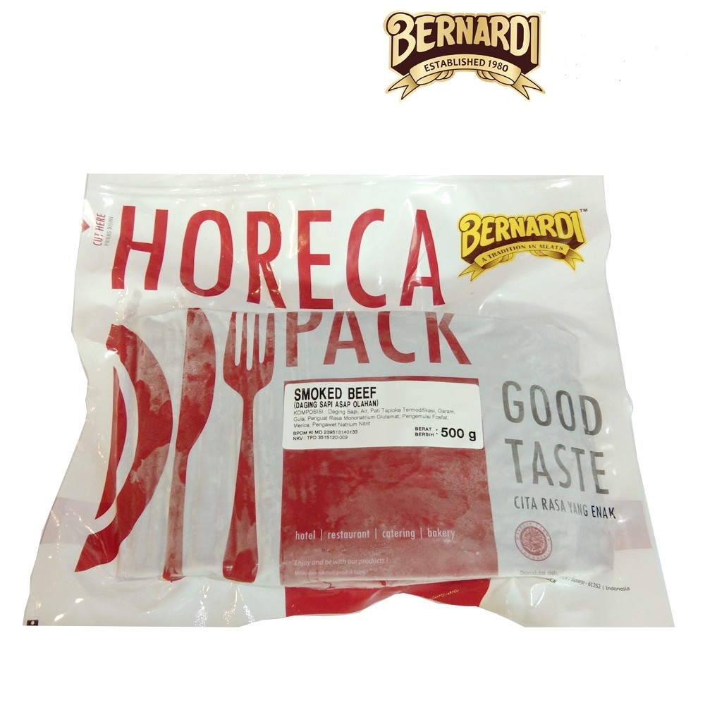 

SMOKED BEEF BLOCK BERNARDI HORECA PACK 500GR DAGING SAPI ASAP HALAL