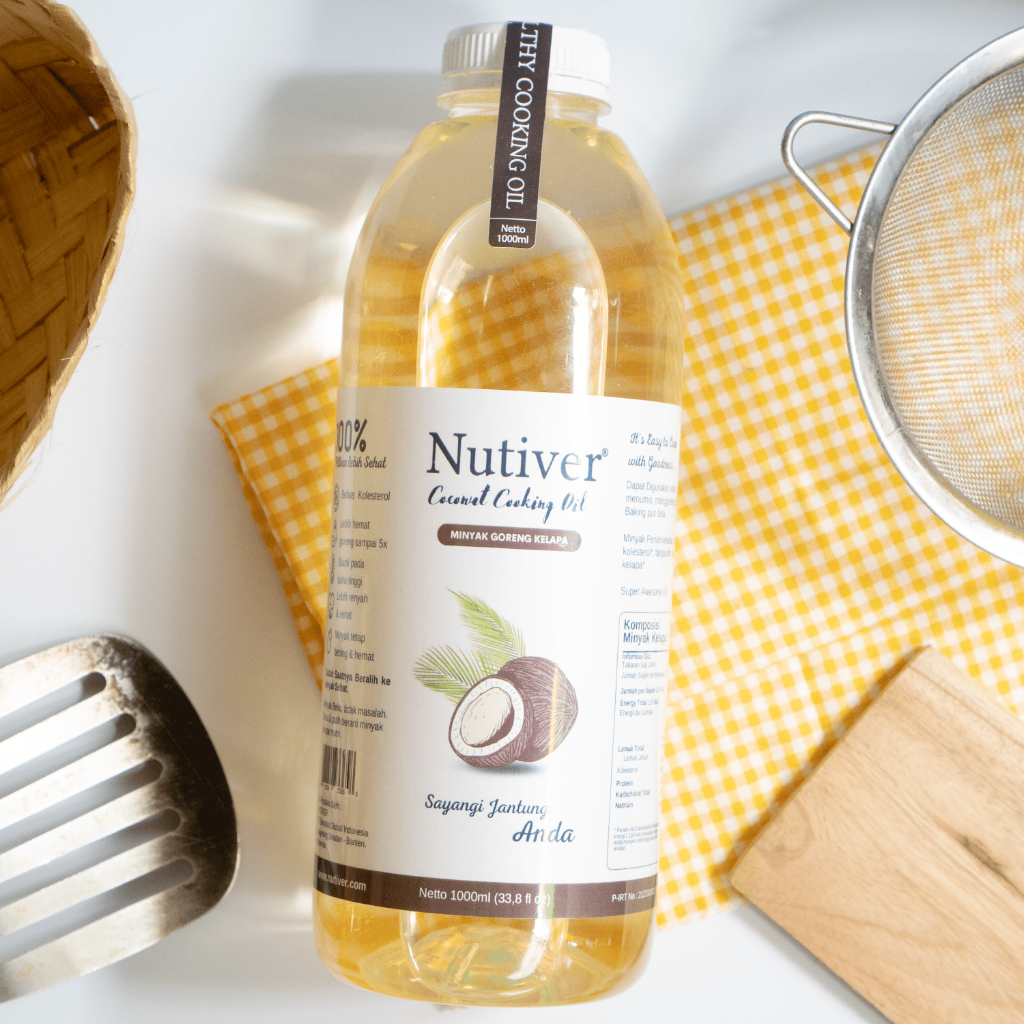 

NUTIVER Minyak Goreng Kelapa Murni 1 Liter - Bebas Kolesterol & Sehat