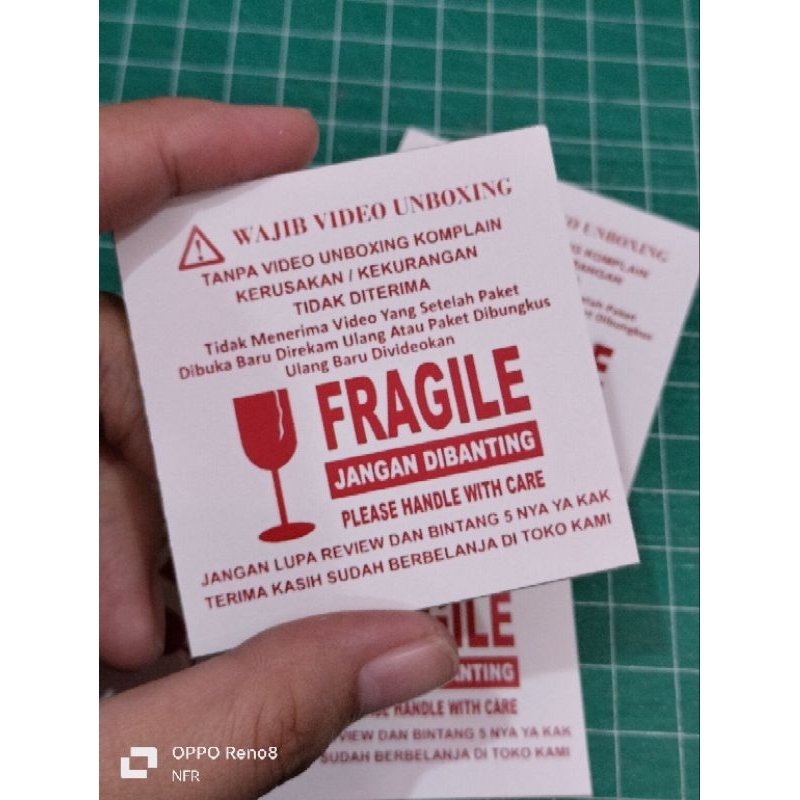 

NFR✨5 PCS STICKER FRAGILE JANGAN DIBANTING HANDLE WITH CARE WAJIB UNBOXING Stiker Label Tempelan Pengaman Paket Box Hampers Kemasan Toples Kaca Pecah Belah dll