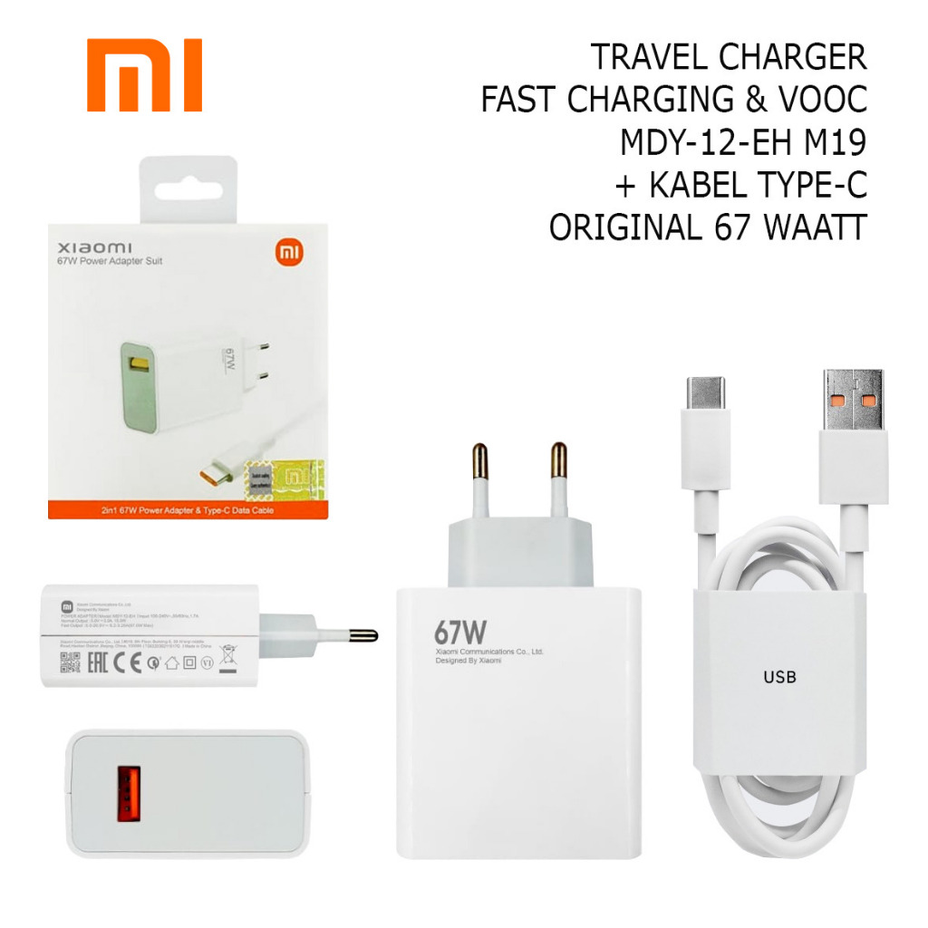 Charger Xiaomi Mi9 67W MDY-12-EH Turbo Fast Charge Original