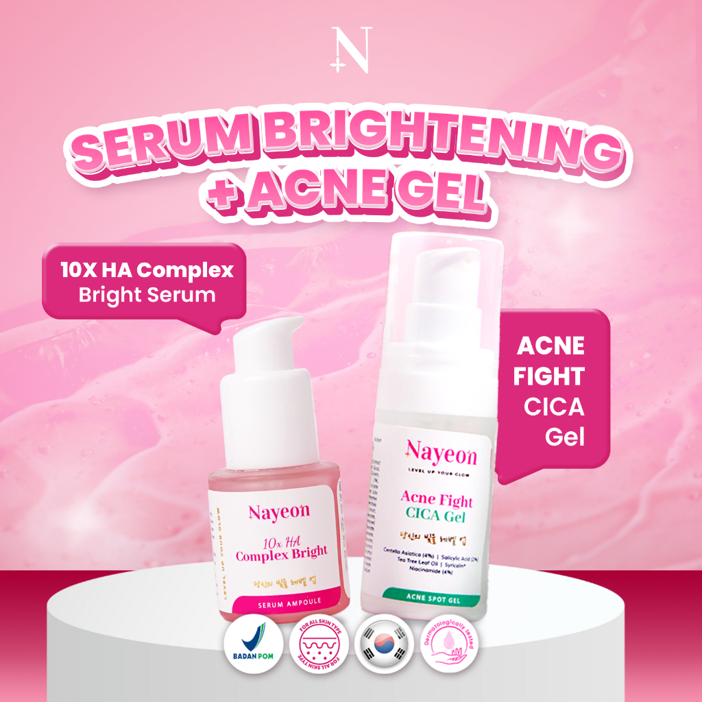 NAYEON SKINCARE 3pcs Paket Skincare Acne Gel Spot Treatment + Facial Wash Gentle +  Facial Mist Tone