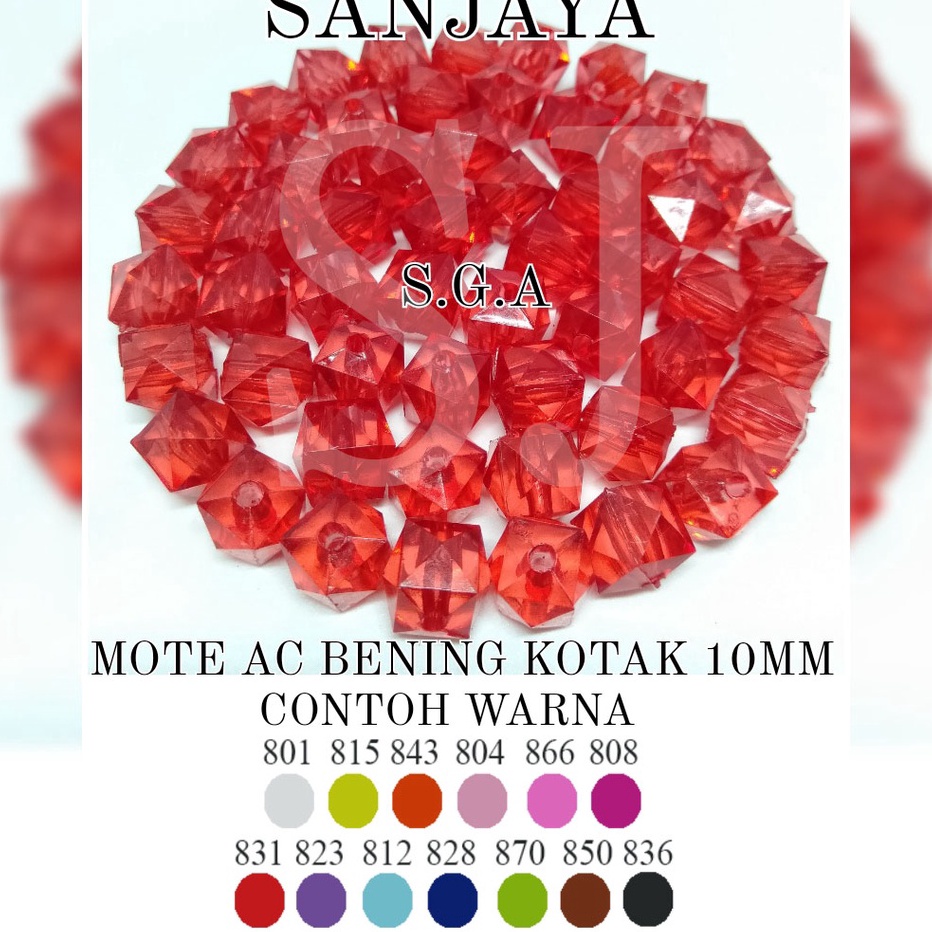 VRYB6781 DiSkon  Manik Bening / Mote Bening / Manik Akrilik Kotak / Mote Akrilik Kotak / Manik Benin