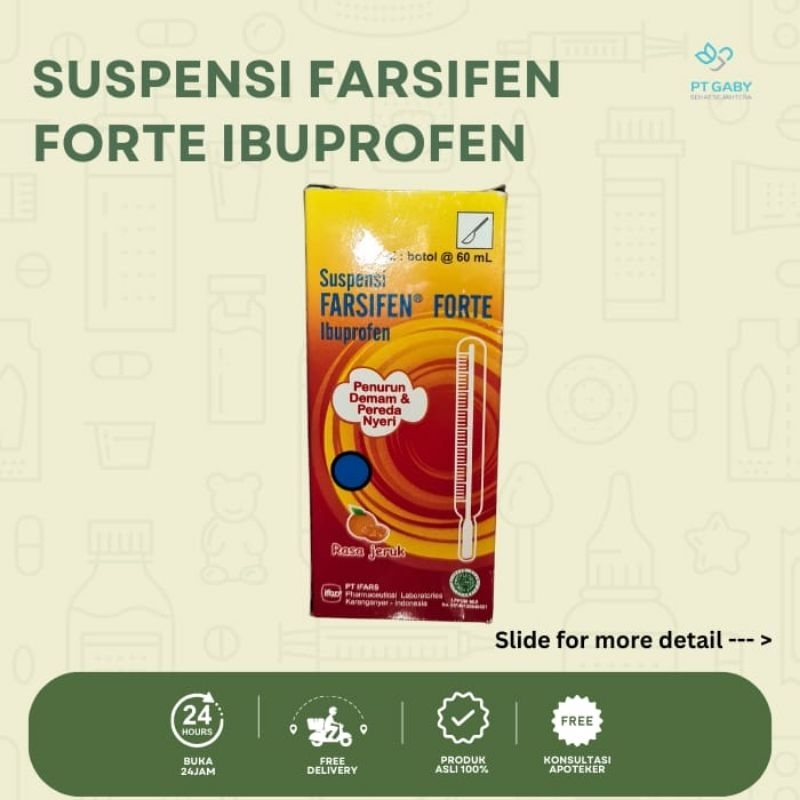 

K24 BUKIT DARMO SUSPENSI FARSIFEN SIRUP RASA JERUK OBAT UNTUK MENURUNKAN DEMAM