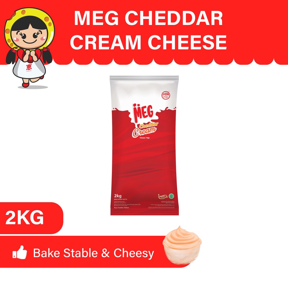 

[☂E97➢] MEG Cheddar Cream Keju 2 Kg Paling Laris