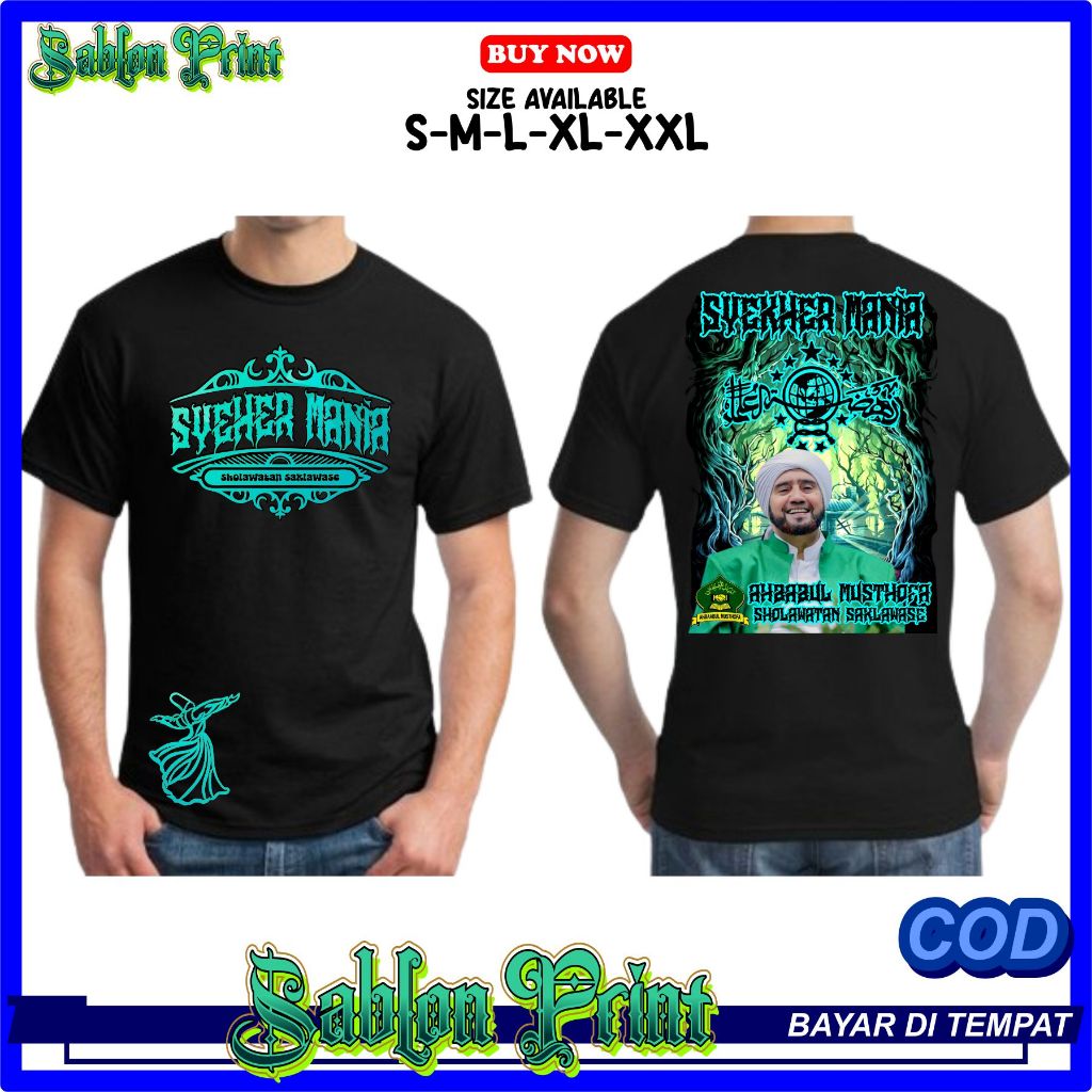 kaos dewasa ahbabul musthofa bahan 100%conton combed premium high quality best seller