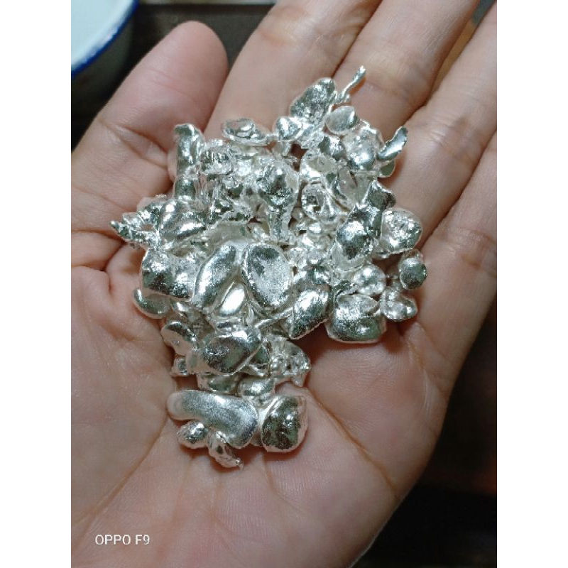 perak mentah perak murni 99,9% butiran perak mentah asli 1gr