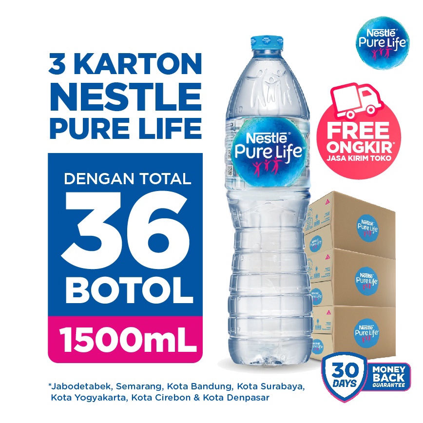 

[ΩM29$] Nestle Pure Life 3 Karton - 1500ml / Pure Life / Air Mineral / Air Mineral Barang Original