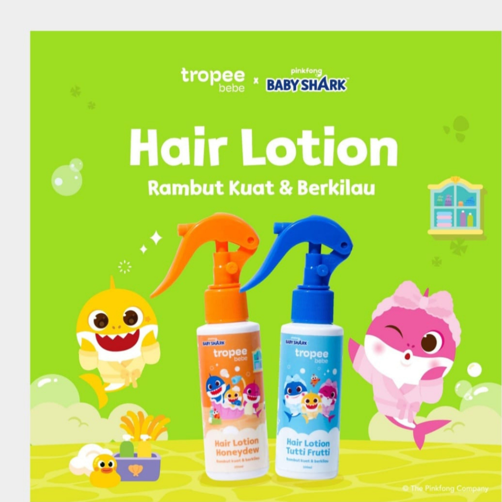 Tropee Baby Shark Hair Lotion 100ml - Hair Lotion Baby