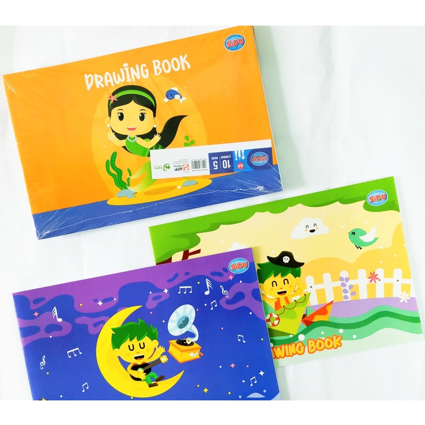 

[☂U13<] Buku Gambar / Sketsa A4 - SIDU 10 lembar (isi 5 pcs buku) Kerenz