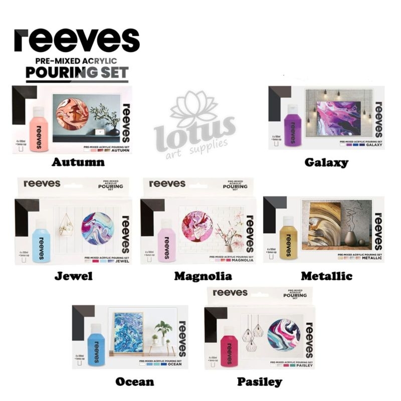 

Reeves Pre Mixed Acrylic Pour Paint Set