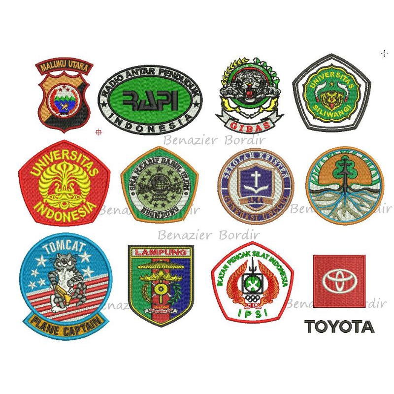 Bordir logo bordir apa saja (custom) jasa pembuatan logo bordir
